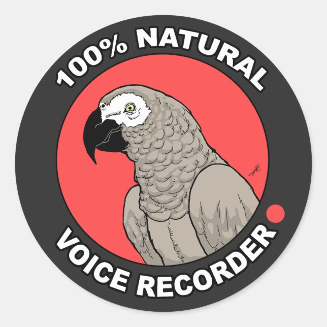 Natural Voice Recorder Classic Round Sticker (Front)