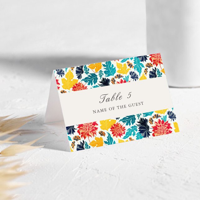Natural Watercolor Sunflowers Wedding Place Card (Creator Uploaded)