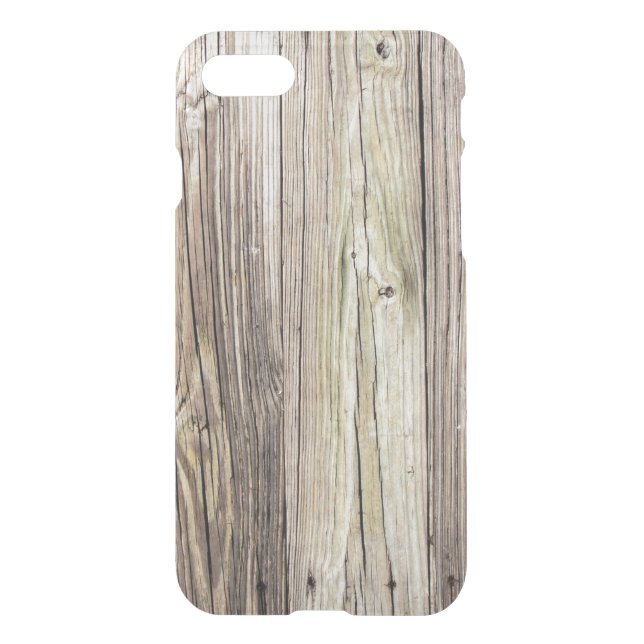 Natural Weathered Wood Boards from Old Dock Uncommon iPhone Case (Back)