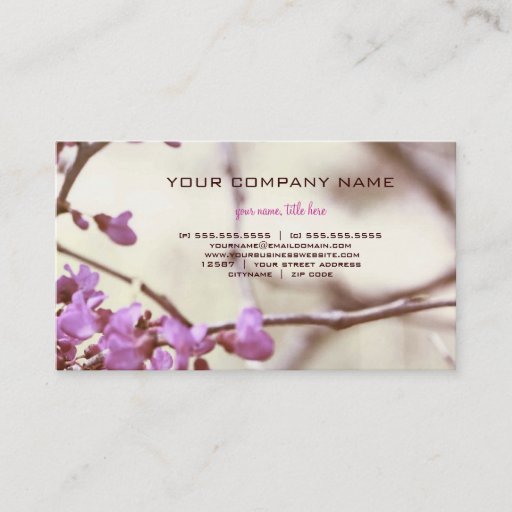 Customizable Natural Web Business Card Template
