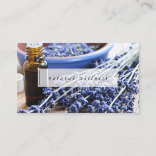 Natural Wellness Lavender Essential Oils Business Card