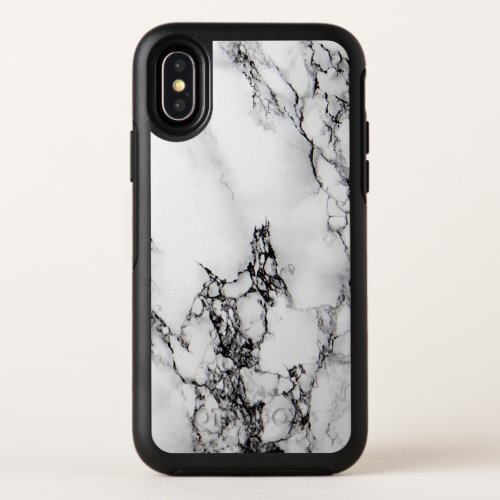 Natural White Marble Stone OtterBox Symmetry iPhone X Case