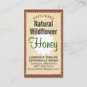 Natural Wildflower Honey Business Card