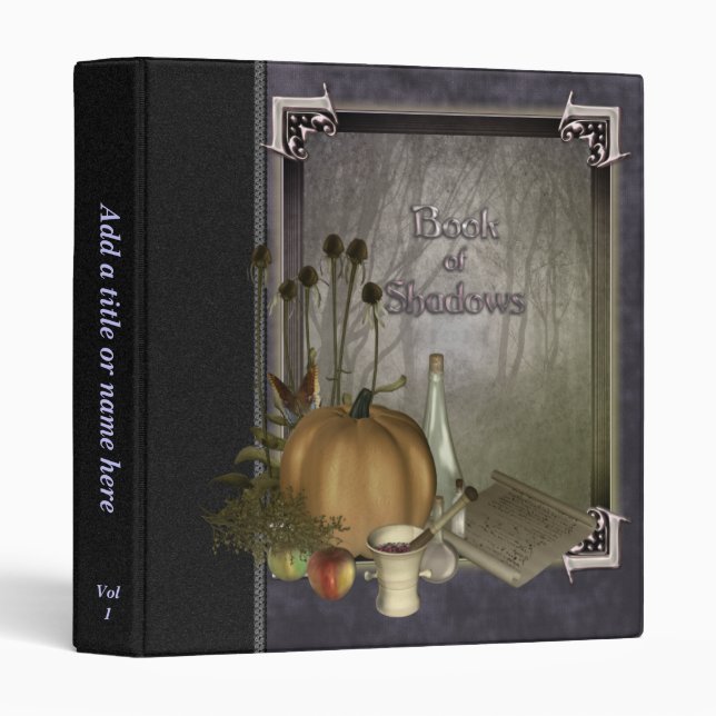Natural Witch Book of Shadows 1" Avery Binder (Front/Spine)