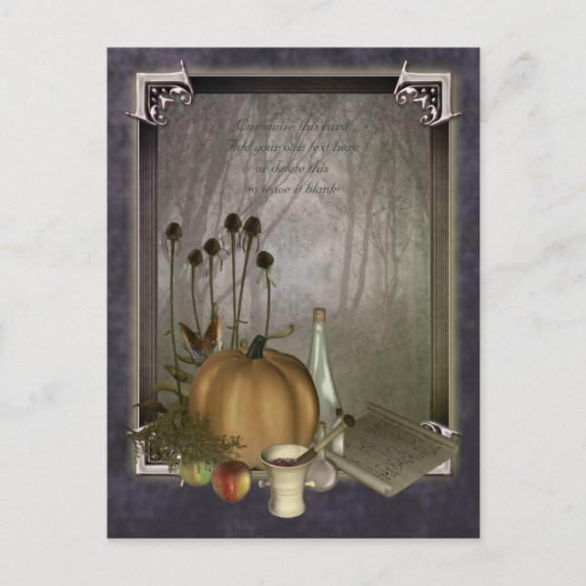 Natural Witch Customizable Postcard (Front)