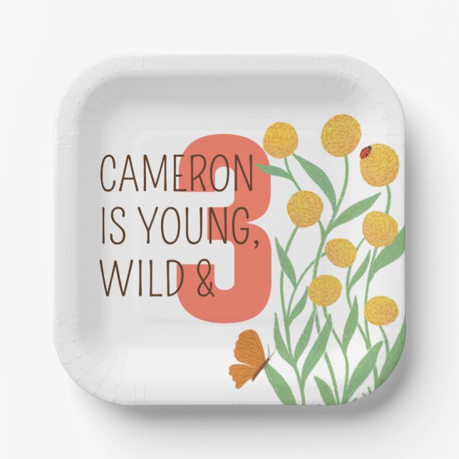 Natural Wonder Birthday Party Paper Plates (Front)