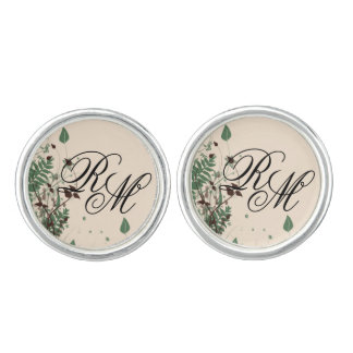 Natural Wonder in Ivory and Brown Wedding Cufflinks