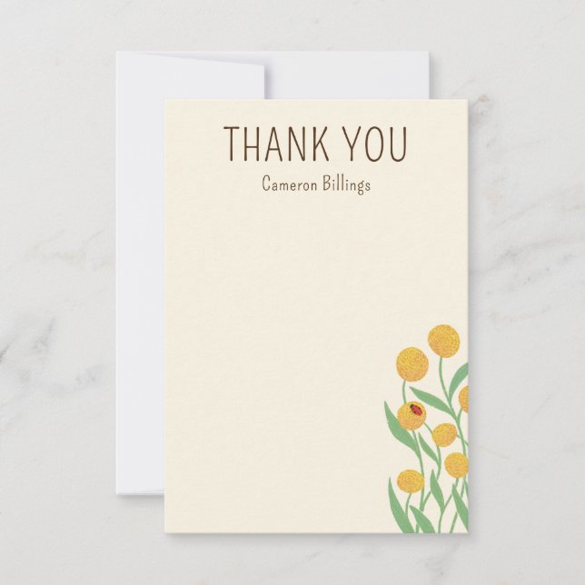 Natural Wonder Thank You Note Stationery (Front)