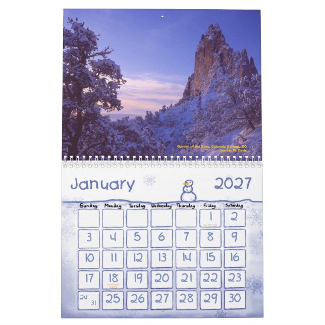 Natural Wonders 2008 - Customized Calendar (Jan 2027)