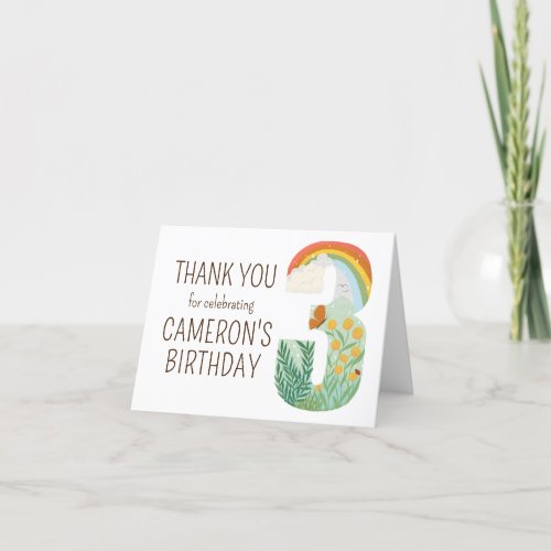 Natural Wonders Kid Birthday Thank You Card