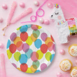 Natural Wonders Party Balloons Pattern Paper Plates<br><div class="desc">This party plate features a pattern of translucent birthday balloons in bright rainbow hues to coordinate with any colorful birthday theme across all aspects of your birthday party celebration.</div>