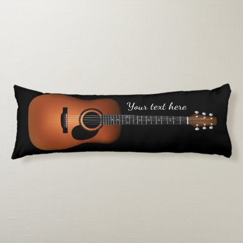 Natural Wood Acoustic Guitar Body Pillow