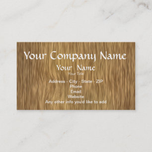 Natural Wood Background Custom Business Cards
