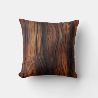 Natural Wood Grain Accent Pillow