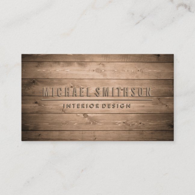 Natural Wood Log Cabin Builder Forest Home Business Card