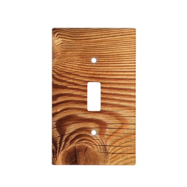 Natural Wood Look Light Switch Cover (Front)