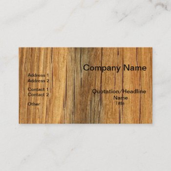 Natural Wood Professional Business Cards by mvdesigns at Zazzle