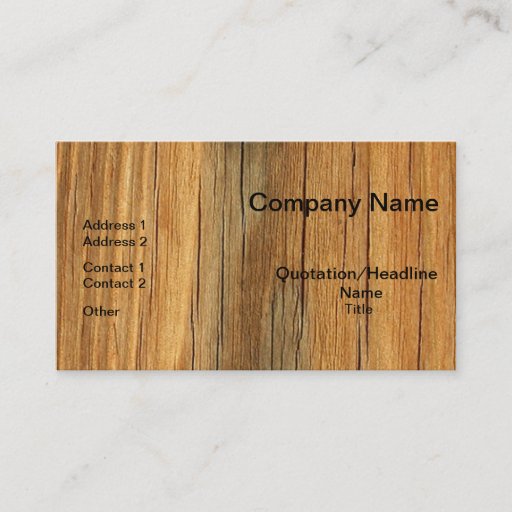 Customizable Natural Wood Professional Business Cards