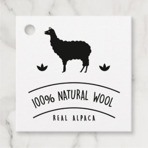 Natural Wool Real Alpaca Favor Tags