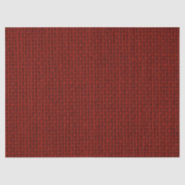 Natural Woven Dark Red Burlap Sack Cloth Tissue Paper (Front)