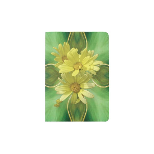 Natural Yellow Daisies Passport Holder (Front)