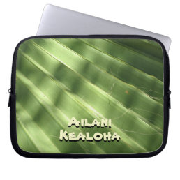 Naturally Cool Surfaces_Fluted Frond_personalized Laptop Sleeve