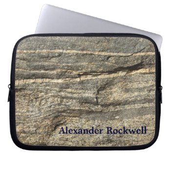 Naturally Cool Surfaces_granite Look_personalized Laptop Sleeve by UCanSayThatAgain at Zazzle