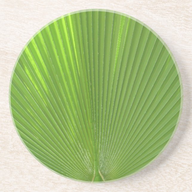 Naturally Cool Surfaces_Palm Frond radiating Coaster (Front)