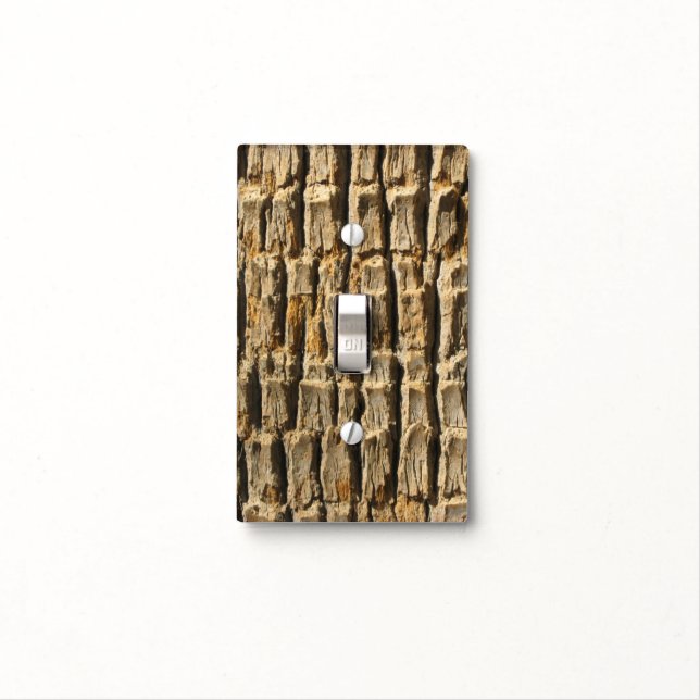 Naturally Cool Surfaces_Palm Tree Bark Light Switch Cover (In Situ)