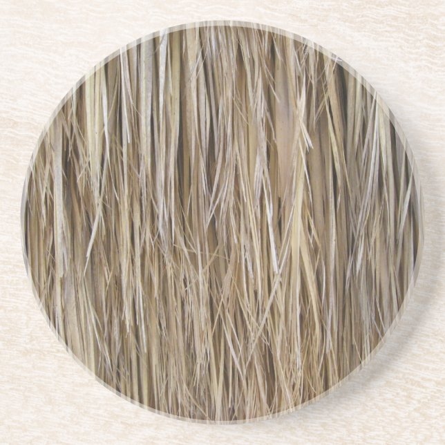 Naturally Cool Surfaces_Palm Tree Hair_Hula Skirt Drink Coaster (Front)