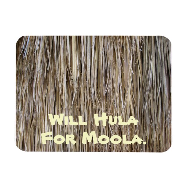Naturally Cool Surfaces_Palm Tree Hair_Hula Skirt Magnet (Horizontal)
