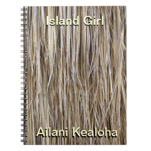 Naturally Cool Surfaces_Palm Tree Hair_Hula Skirt Notebook
