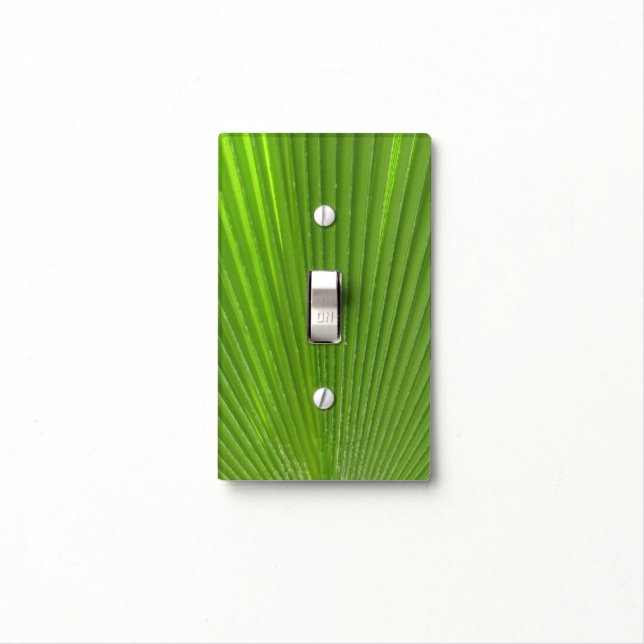 Naturally Cool Surfaces_Radiating Palm Frond Light Switch Cover (In Situ)