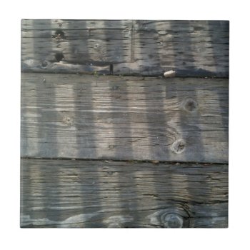 Naturally Cool Surfaces_shadow Planks Wood Deck Ceramic Tile by UCanSayThatAgain at Zazzle
