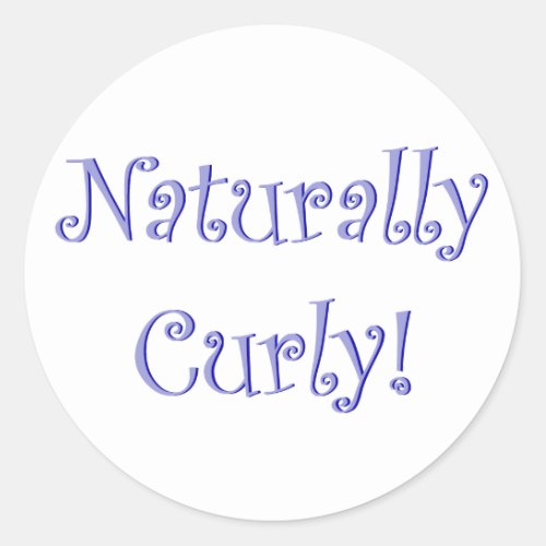 Naturally Curly Hair Classic Round Sticker