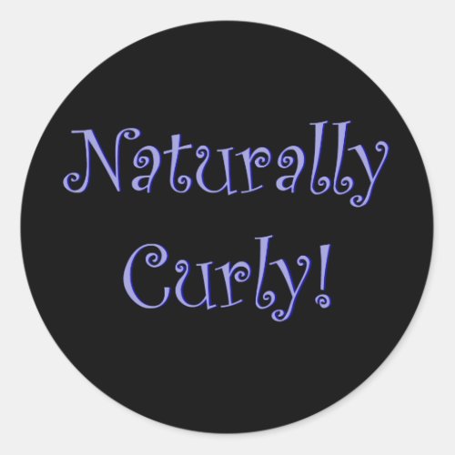 Naturally Curly Hair Classic Round Sticker