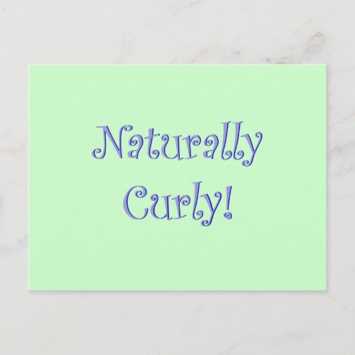 Naturally Curly Hair Postcard