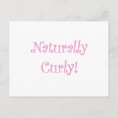 Naturally Curly Hair Postcard