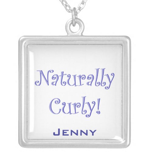Naturally Curly Hair Silver Plated Necklace