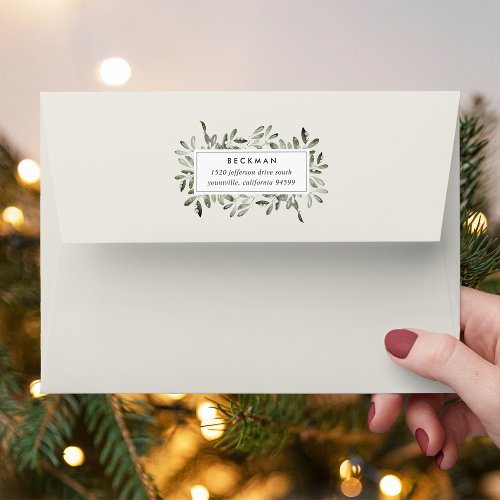 Naturally Joyful Botanical Return Address Envelope