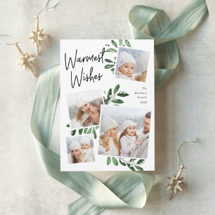 Naturally Joyful   Christmas Photo Collage Holiday Card