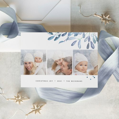 Naturally Joyful  Holiday Photo Collage Card