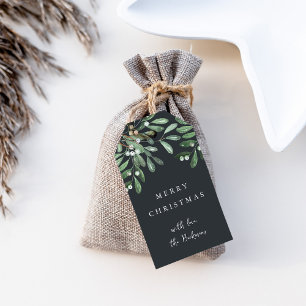 Naturally Joyful Watercolor Christmas Gift Tags