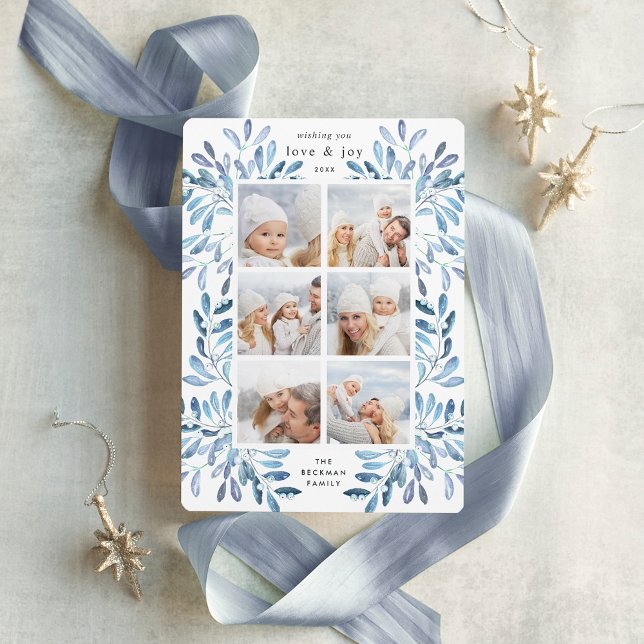 Naturally Joyful Watercolor Holiday Photo Collage (Creator Uploaded)