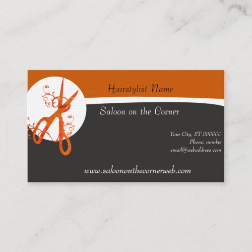 Red Scissors Salao de Beleza Business Card