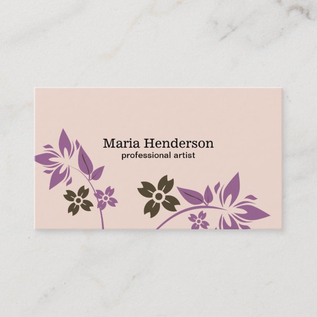 Naturally Stylized Business Card (Front)