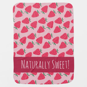 Naturally Sweet Strawberry Baby Girl blanket