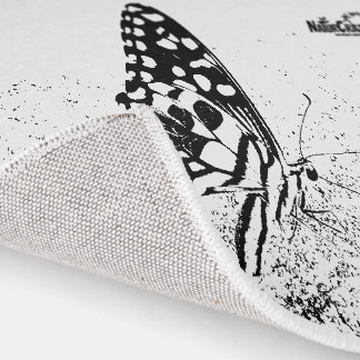 NaturCraze Black and White Butterfly Indoor Rug