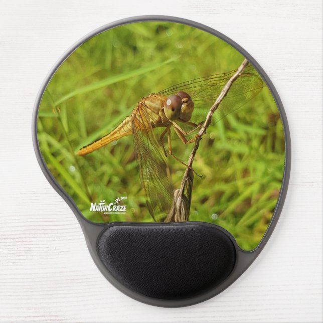 NaturCraze Yellow Dragonfly Gel Mouse Pad (Front)