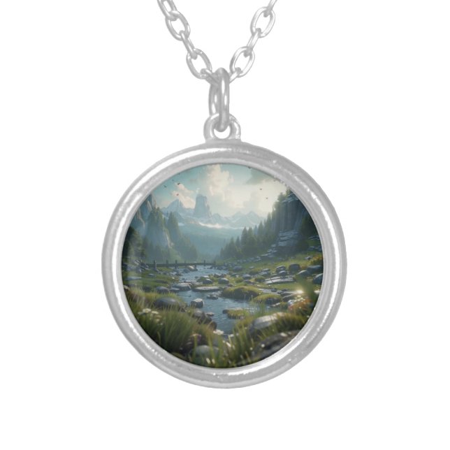 Nature 21. silver plated necklace (Front)